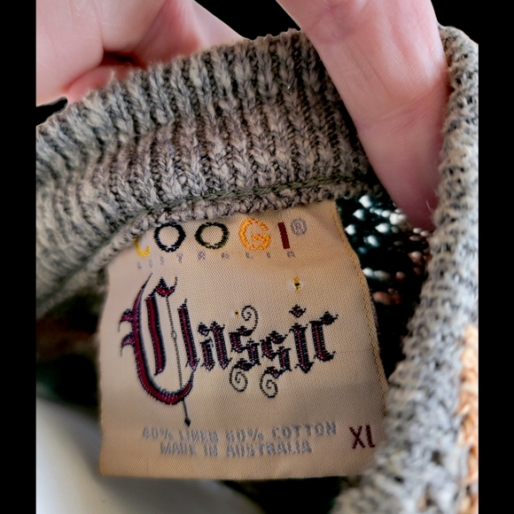 Vintage Coogi Classic 3D Texture Cable Knit Sweater 90s Australia Biggie XL - Picture 7 of 8